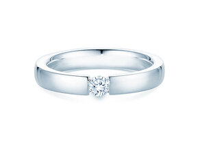 Engagement ring Infinity in silver 925/- with lab-grown diamond 0.15ct E/VS