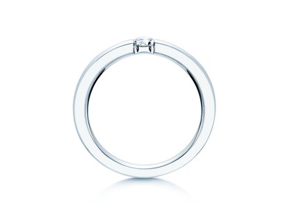 Engagement ring Infinity in silver 925/- with lab-grown diamond 0.15ct E/VS