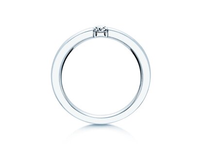 Engagement ring Infinity in 14K white gold with lab-grown diamond 0.15ct E/VS