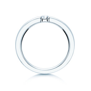 Engagement ring Infinity in silver 925/- with lab-grown diamond 0.15ct E/VS