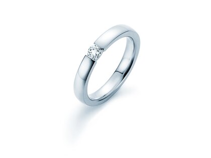 Engagement ring Infinity in 14K white gold with lab-grown diamond 0.15ct E/VS