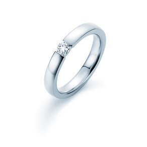 Engagement ring Infinity in 14K white gold with lab-grown diamond 0.15ct E/VS