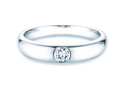 Engagement ring Promise in silver 925/- with diamond 0.15ct G/VS