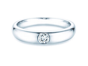 Engagement ring Promise in silver 925/- with diamond 0.15ct G/VS