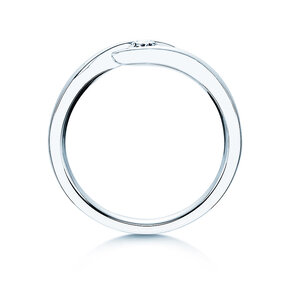 Engagement ring Twist in 14K white gold with diamond 0.15ct G/SI