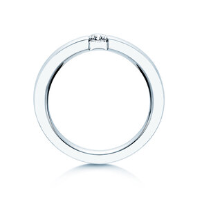 Engagement ring Infinity in 14K white gold with diamond 0.20ct H/SI