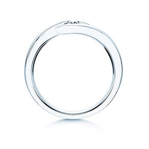 Engagement ring Twist in 14K white gold with diamond 0.20ct H/SI