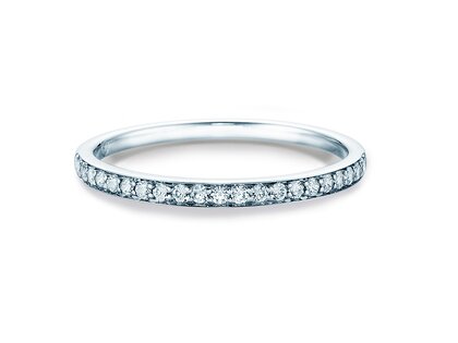 Engagement ring Alliance-/Eternityring in 18K white gold with diamonds 0.21ct G/SI