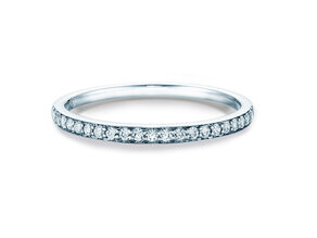 Engagement ring Alliance-/Eternityring in 18K white gold with diamonds 0.21ct G/SI