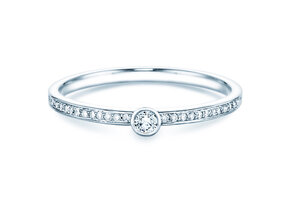 Engagement ring Eternal Pavé in 14K white gold with diamonds 0.21ct G/SI