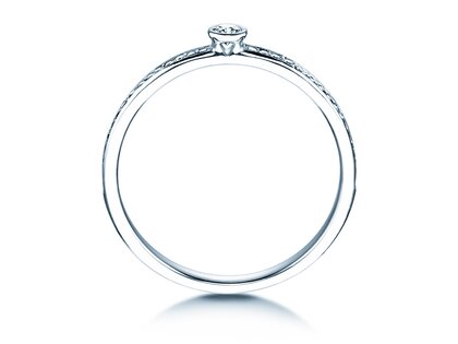 Engagement ring Eternal Pavé in 14K white gold with diamonds 0.21ct G/SI