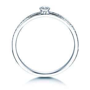 Engagement ring Eternal Pavé in 14K white gold with diamonds 0.21ct G/SI