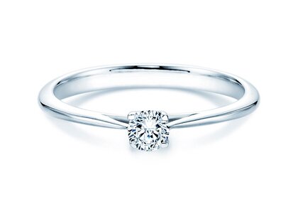 Engagement ring Delight in 9K white gold with diamond 0.25ct H/SI