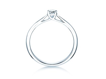 Engagement ring Delight in 9K white gold with diamond 0.25ct H/SI