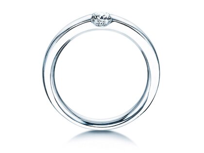 Engagement ring Destiny in 9K white gold with diamond 0.25ct H/SI