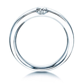 Engagement ring Destiny in 9K white gold with diamond 0.25ct H/SI