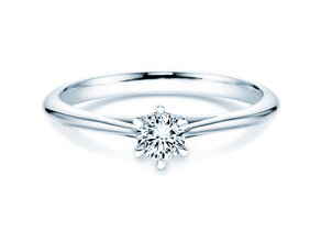 Engagement ring Heaven 6 in 9K white gold with lab-grown diamond 0.25ct E/VS