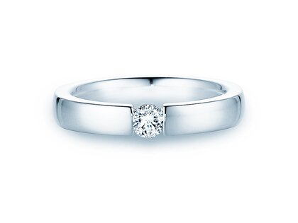 Engagement ring Infinity in 14K white gold with lab-grown diamond 0.25ct E/VS