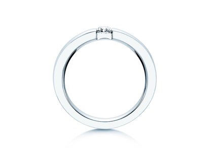 Engagement ring Infinity in 14K white gold with lab-grown diamond 0.25ct E/VS