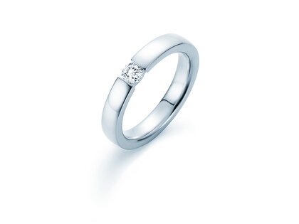 Engagement ring Infinity in 14K white gold with lab-grown diamond 0.25ct E/VS