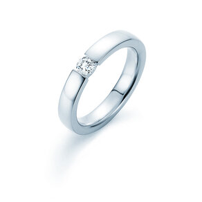 Engagement ring Infinity in 14K white gold with lab-grown diamond 0.25ct E/VS