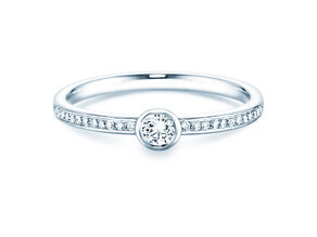 Engagement ring Eternal Pavé in 18K white gold with diamonds 0.25ct G/SI