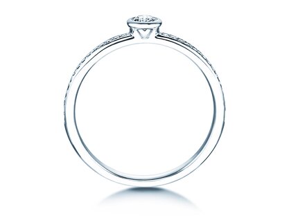 Engagement ring Eternal Pavé in 18K white gold with diamonds 0.25ct G/SI