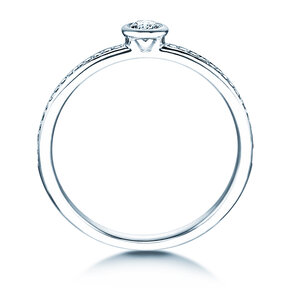 Engagement ring Eternal Pavé in 18K white gold with diamonds 0.25ct G/SI