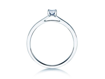 Engagement ring Princess in 14K white gold with diamond 0.25ct G/SI