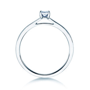 Engagement ring Princess in 14K white gold with diamond 0.25ct G/SI