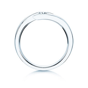 Engagement ring Twist in 14K white gold with lab-grown diamond 0.25ct E/VS