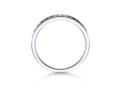 Engagement ring Alliance-/Eternityring in 14K white gold with diamonds 0.30ct G/SI