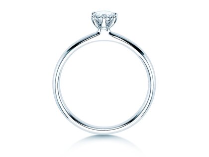 Engagement ring Classic 6 in 14K white gold with diamond 0.30ct G/IF