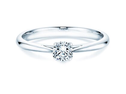 Engagement ring Delight in 14K white gold with diamond 0.30ct H/SI