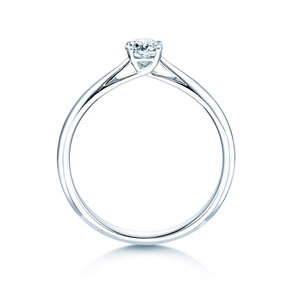 Engagement ring Delight in 14K white gold with diamond 0.30ct H/SI