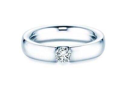 Engagement ring Destiny in 18K white gold with diamond 0.30ct H/SI