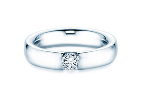 Engagement ring Destiny in 18K white gold with diamond 0.30ct H/SI