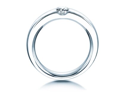 Engagement ring Destiny in 18K white gold with diamond 0.30ct H/SI