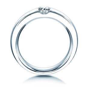 Engagement ring Destiny in 18K white gold with diamond 0.30ct H/SI