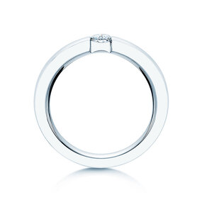 Engagement ring Infinity in 18K white gold with diamond 0.30ct H/SI