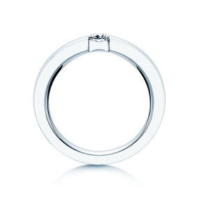 Engagement ring Infinity in 9K white gold with diamond 0.30ct H/SI