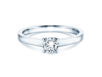 Engagement ring Modern in 14K white gold with diamond 0.30ct H/SI
