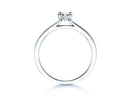 Engagement ring Modern in 14K white gold with diamond 0.30ct H/SI