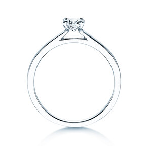 Engagement ring Modern in 14K white gold with diamond 0.30ct H/SI