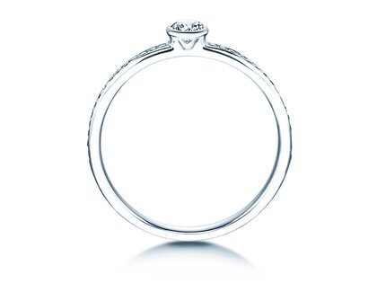 Engagement ring Eternal Pavé in 18K white gold with diamonds 0.30ct G/SI