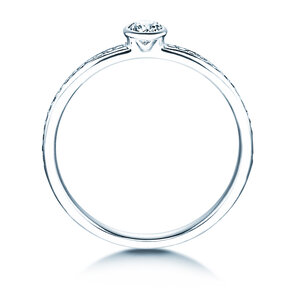 Engagement ring Eternal Pavé in 18K white gold with diamonds 0.30ct G/SI