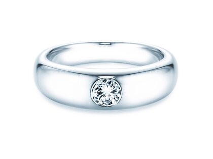 Engagement ring Promise in 14K white gold with diamond 0.30ct G/IF