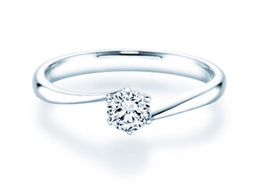 Engagement ring Devotion in 14K white gold with diamond 0.35ct G/SI
