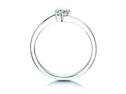 Engagement ring Devotion in 14K white gold with diamond 0.35ct G/SI