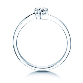 Engagement ring Devotion in 14K white gold with diamond 0.35ct G/SI